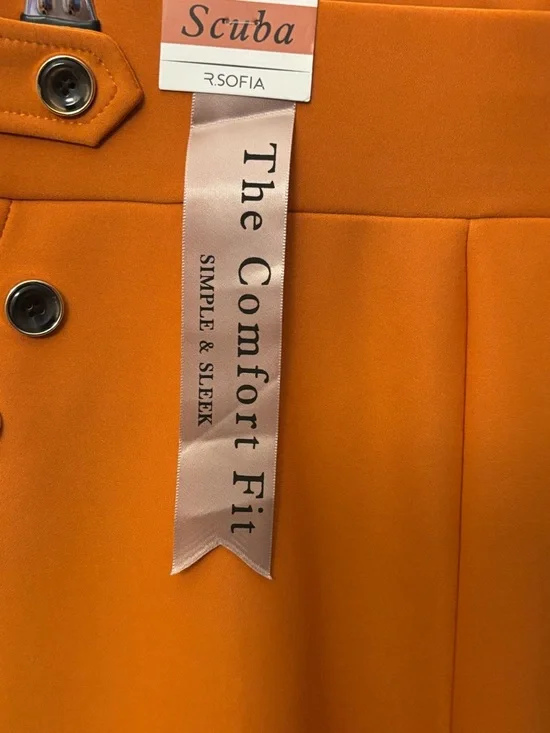 Scuba Ponte Sailor Button Ankle Pants NWT - Picture 3 of 6